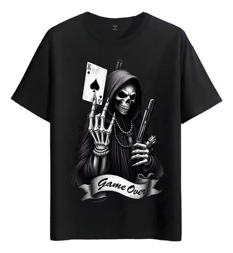 Women's T-Shirts Tshirt Muscle Freaks Grim Reaper Estilo Death Poker Game_ecoleips.com
