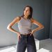 Women's Clothing Short Black Camisole Vest Sleeveless Trendy Summer Top Thin Polyester Bottoming Trend Internet Celebrity Style Small Size_ecoleips.com