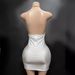 Women's Clothing Gold Mesh Backless Shiny Yellow Diamond Bar Performance Party Gathering Host Elegant Slim Short Skirt_ecoleips.com