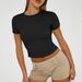 Women's Clothing Summer Women's Slim Fit Pullover T-Shirt Style High Grade Milk Silk Round Neck Outer Wear Fashion Top For Hot Girls_ecoleips.com