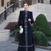 Women’s Clothing New Bow Decoration Contrast Design Temperament Long Dress_ecoleips.com