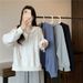 American-style Real-shot Hooded White Mid-length Plus-size Sweatshirt For Women, Spring And Autumn Thin Half-zip_ecoleips.com