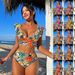 Women's Clothing Two Piece Swimsuit Women Sexy Ruffled Backless Bikini_ecoleips.com