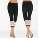 Women's Clothing Smart Creation Lace Hem Capri Jeans For Women Style Thin Elastic Waist Fashion Ladies' Denim_ecoleips.com