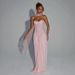 New European And American Spring/summer Women's Elegant Long Dress, Sexy Deep Tube Top, Zipper, Slim-fit, Pleated Gown_ecoleips.com