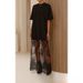 New Casual Lazy Short-sleeved T-shirt Skirt Fashion Temperament Lace Splicing Perspective Hem Foreign Style And Floor Skirt_ecoleips.com