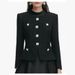 Aria Basics Aria Basics European And American Designer Women's High Neck Rhinestone Button Waist Slimming Sleeve Tweed Dress Long Gown 2203_ecoleips.com