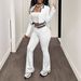 Women's Fashion Two-Piece Set Cropped Zip-Up Hoodie With High-Waisted Leggings - Slim Fit Casual Sportswear Outfit In White, Navy, Black, Beige_ecoleips.com