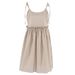 Brown Cotton-linen For Women, 2026 Summer New Cross-border Vacation Loose-fitting European And American Style, A-line_ecoleips.com