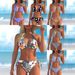 Women's Clothing Women's Sexy Tropical Print Two Piece Swimsuit Style Bikini Set For Vacation Beachwear For Formal & Casual For Women_ecoleips.com