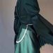 Elegant Long Sleeve A-Line Dress With Bubble Sleeves & U-Neck - Soft Polyester Blend Flowy Maxi Dress For Women, Comfortable Spring Outfit_ecoleips.com