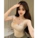 Purely Desirable Lace-trimmed Camisole Women, New Summer Style, Slim-fit, Flattering, Trendy Sleeveless Top For Stylish_ecoleips.com