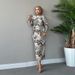 Women's Muslim Robe New Fashion Printed Dress With Headscarf_ecoleips.com