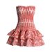 2026 New Fashionable Sexy Polka Dot Embroidery Design Slimming Waist Ruffle Strapless Dress For Women Summer_ecoleips.com