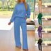 Women's Clothing Women's Casual Hooded Sweatshirt & Jogger Set - Soft Loose Fit Long Sleeve Pullover Hoodie Pockets Stylish Solid Color Lounge Wear_ecoleips.com