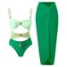 Women's Clothing Two Piece Bikini Swimsuit Women's Tight Fitting Chiffon Skirt Swimsuit Set_ecoleips.com