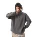 Aria Basics Aria Basics Cross-border Half-zip Versatile Women's European And American Style Loose-fitting Collared Knit Sweater, Solid Color_ecoleips.com