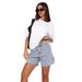 Women's Straight Leg Cargo Jeans - Classic Washed Denim Pants With Utility Pockets Streetwear Casual Trousers_ecoleips.com