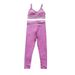 Aria Basics Aria Basics Y9006 European And American Cross-border Women's Clothing Summer New Letter Print Fashion Yoga Sports Casual Two-piece_ecoleips.com