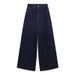 Dark Blue American-style Loose Wide-leg Jeans For Women, 2026 New Model, With A Drapey, Casual, Floor-length_ecoleips.com