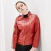 Aria Basics 2024 New Short Large Size Leather Jacket For Women, Cross-Border Wholesale, Elegant European And American Slim Fit_ecoleips.com