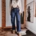 Cross-border 2026 Spring/Summer Wide-Leg Jeans, High-Waisted Slimming Retro Cuffed Straight-Leg Jeans For Women_ecoleips.com