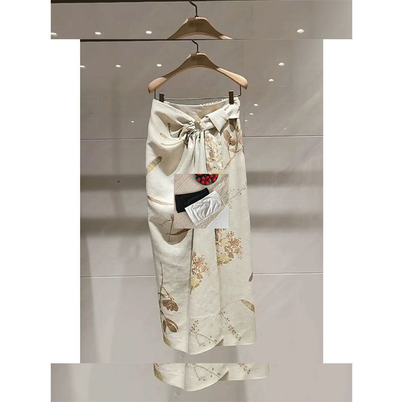 Verve Design Sense Pleated Twist Straight Bodycon Skirt Versatile Unique Summer New Style_ecoleips.com