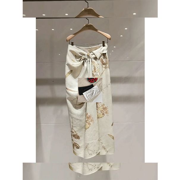 Verve Design Sense Pleated Twist Straight Bodycon Skirt Versatile Unique Summer New Style_ecoleips.com