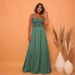 Elegant High-Waisted Retro A-Line Maxi Dress Solid Color Flowy Summer Dress Pink Black Neon Green Army Green_ecoleips.com