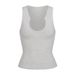 SKIMS Kardashian-style Heart-neck Sleeveless Pure Cotton Casual Tank Top, V-neck T-shirt For Layering_ecoleips.com