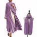 Muslim Dress Women Elegant Chiffon Layered Kimono Dress With Flared Sleeves – Solid Color A-Line Maxi Dress For Women_ecoleips.com