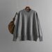 Round Neck Sweater For Women, Autumn And Winter New Style, Solid Color, Versatile Pullover Knitwear, Long Sleeve,_ecoleips.com