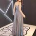 Women's Spaghetti Strap Backless Sexy Glitter Deep V Evening Party Gown Dress Formal Banquet Dinner Prom Cocktail Long Dress_ecoleips.com
