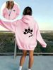 Women's Loose Hooded Sweatshirt European American Style Casual Cardigan With 5046 Print_ecoleips.com