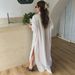 Talenza Loose Slit Long Dress For Women Single Breasted Lapel Pockets Shirt Summer Female Solid Fashion Casual Office Lady Dress_ecoleips.com