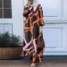 Muslim Women's Fashion Floral Print Two-Piece Spring And Autumn Clothing Retro Long Shirt Wide-Leg Pants Set_ecoleips.com