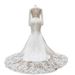 Women's Clothing Wedding Dress New Sexy Deep V Neck Fishtail Lace Wedding Dress_ecoleips.com