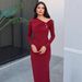 Fashionable Autumn Long Sleeve One Shoulder Slim Fit Temperament Women Long Dress Elegant Casual Party Vacation Clothing_ecoleips.com