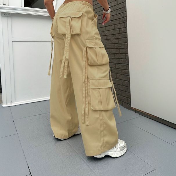 Women’s Clothing large size women's workwear casual pants spring and summer new personality street wide leg trousers_ecoleips.com