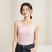 Women's Rayon Camisole For Summer, Anti-exposure, Covers Side Breasts, Sleeveless Vest, Slim-fit Ribbed Top, Wholesale_ecoleips.com