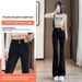 2025 Spring/Summer New Black Flared Pants For Women, Popular High-Waisted Slimming Autumn Petite Micro-Flare Jeans_ecoleips.com