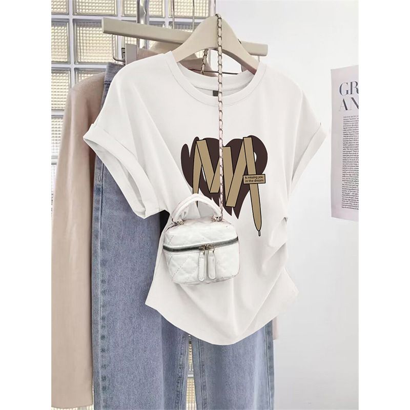 Women's Flutter Sleeve T-Shirt - Side Pleats & Waist-Defining Fit (M-2XL, 7 Colors With Shoelace Heart Detail)_ecoleips.com