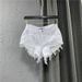 Women's Clothing Fashion Low Waist Shorts Women's Raw Edge Pants New Summer White Jeans Ripped A Line Hot Pants Trend_ecoleips.com