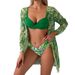 Women's Clothing Two Piece Swimsuit For Women New Hard Pack Bikini Three Piece Long Sleeved Cover Up_ecoleips.com