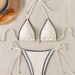 Women's Clothing Sexy Two Piece Bikini Swimsuit Knitted Beachwear For Summer Spring/Autumn Winter_ecoleips.com