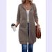 Women's Mid-Length Cardigan Hoodie Trendy Coat With Letters European And American Style Outerwear For Ladies_ecoleips.com