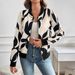 Women's Slimming Printed Zipper Jacket Autumn/Winter New Stylish Commuter Casual Wear Available_ecoleips.com