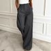 Women's High-Waisted Slim Fit Wide Leg Suit Pants Burgundy Flowing Trousers Regular Size For Spring Summer_ecoleips.com