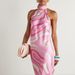 S New Sexy Hanging Neck Backless Printed Vacation Dress For Women_ecoleips.com
