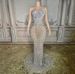 Women's Clothing New Heavy Duty Luxury Sexy Full Diamond Tight Rhinestone Shining Dress Long Skirt Tail Tassel Gift_ecoleips.com
